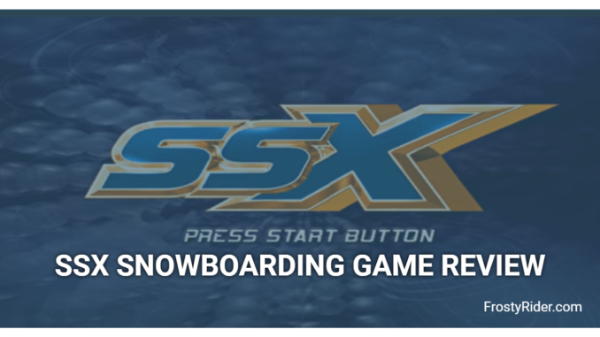 ssx snowboarding game splash screen