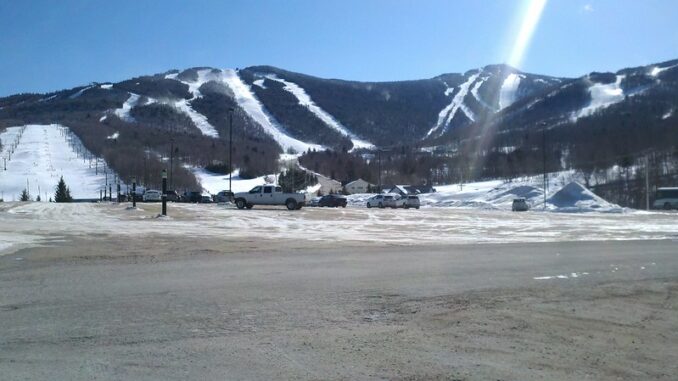 View of Killington Mountain from the parking lot